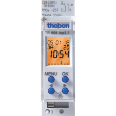 (Ref 122R) Theben TR 608 top2 Digital TIME SWITCH 6080100